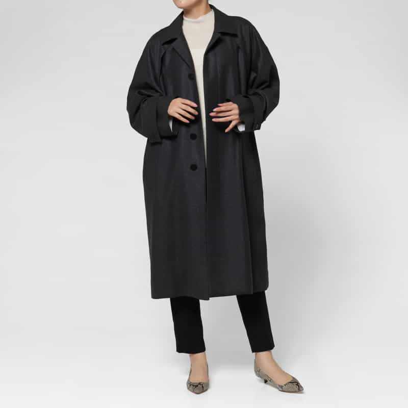 OVERCOAT OVERCOAT ＜オーバーコート＞ バーニーズ　ニューヨーク限定ウールフランネルコート GRAY