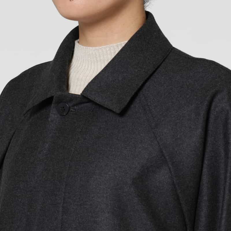 OVERCOAT OVERCOAT ＜オーバーコート＞ バーニーズ　ニューヨーク限定ウールフランネルコート GRAY
