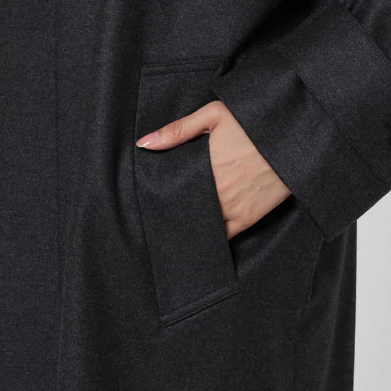 OVERCOAT OVERCOAT ＜オーバーコート＞ バーニーズ　ニューヨーク限定ウールフランネルコート GRAY