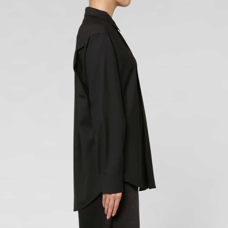 OVERCOAT OVERCOAT ＜オーバーコート＞ ウールシャツ BLACK