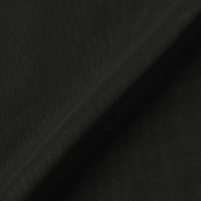 BARNEYS NEW YORK ウォッシャブル シフォンジョーゼット素材シアーブラウス BLACK