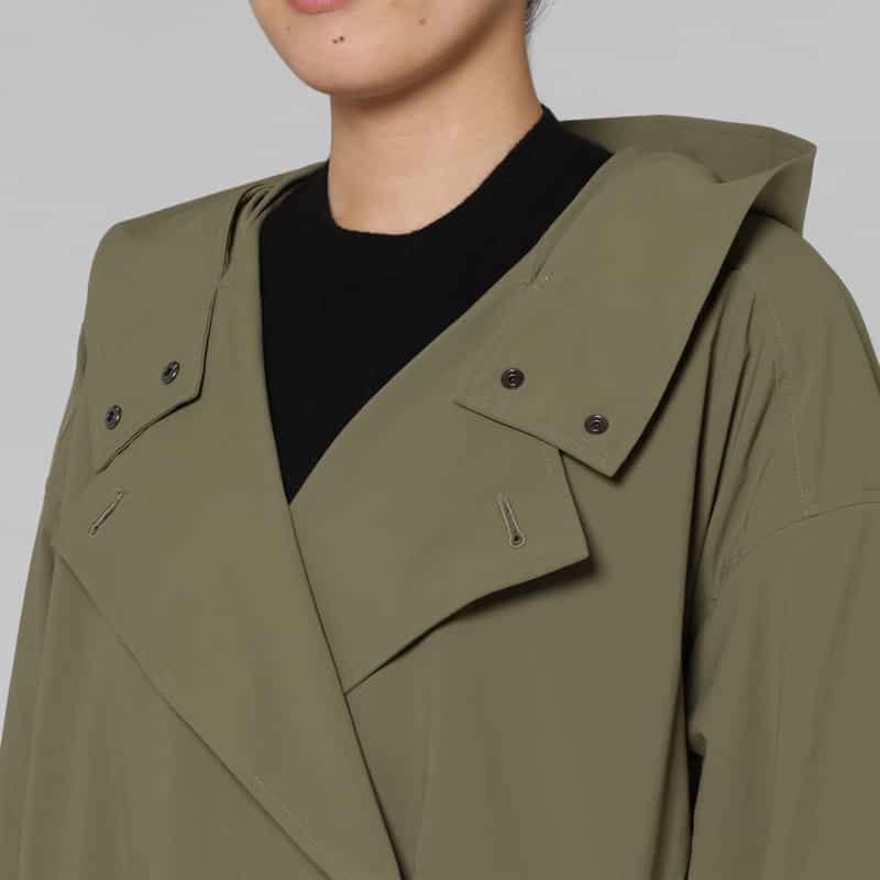 BARNEYS NEW YORK デザインカラー ダブルブレストモッズコート KHAKI
