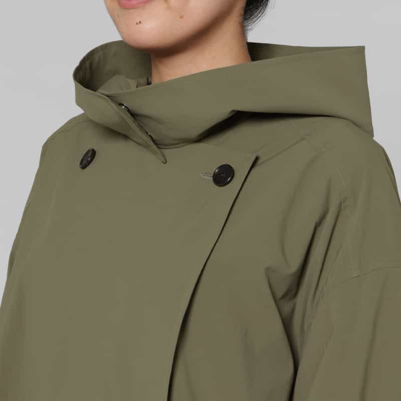 BARNEYS NEW YORK デザインカラー ダブルブレストモッズコート KHAKI