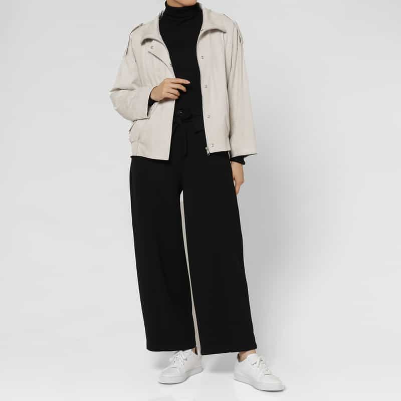 BARNEYS NEW YORK フェイクスエード G9ブルゾン LIGHT GRAY