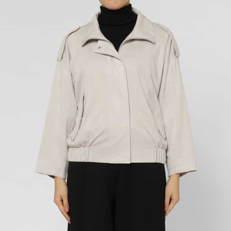 BARNEYS NEW YORK フェイクスエード G9ブルゾン LIGHT GRAY