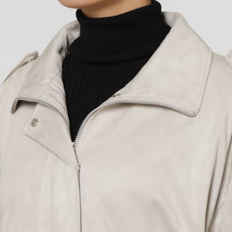 BARNEYS NEW YORK フェイクスエード G9ブルゾン LIGHT GRAY