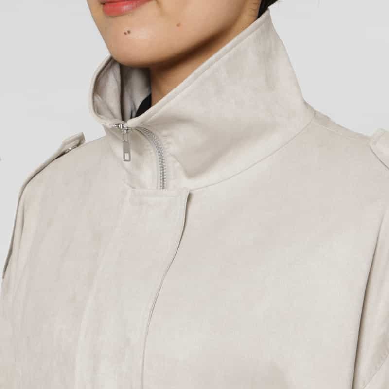 BARNEYS NEW YORK フェイクスエード G9ブルゾン LIGHT GRAY