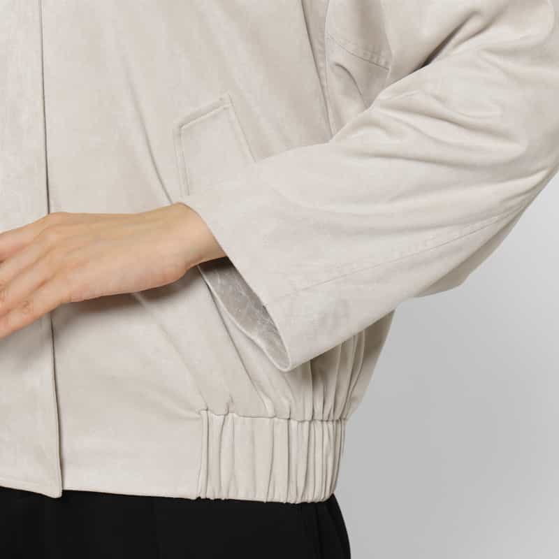 BARNEYS NEW YORK フェイクスエード G9ブルゾン LIGHT GRAY