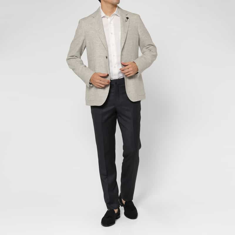 LARDINI LARDINI＜ラルディーニ＞ ウールカシミヤ素材テーラードジャケット LIGHT GRAY