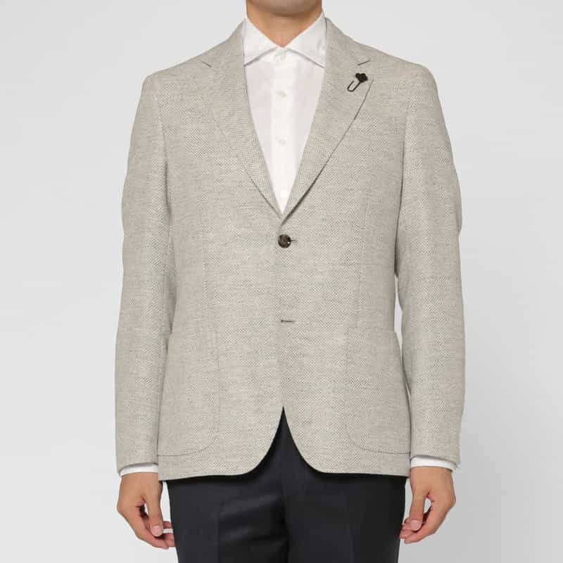 LARDINI LARDINI＜ラルディーニ＞ ウールカシミヤ素材テーラードジャケット LIGHT GRAY