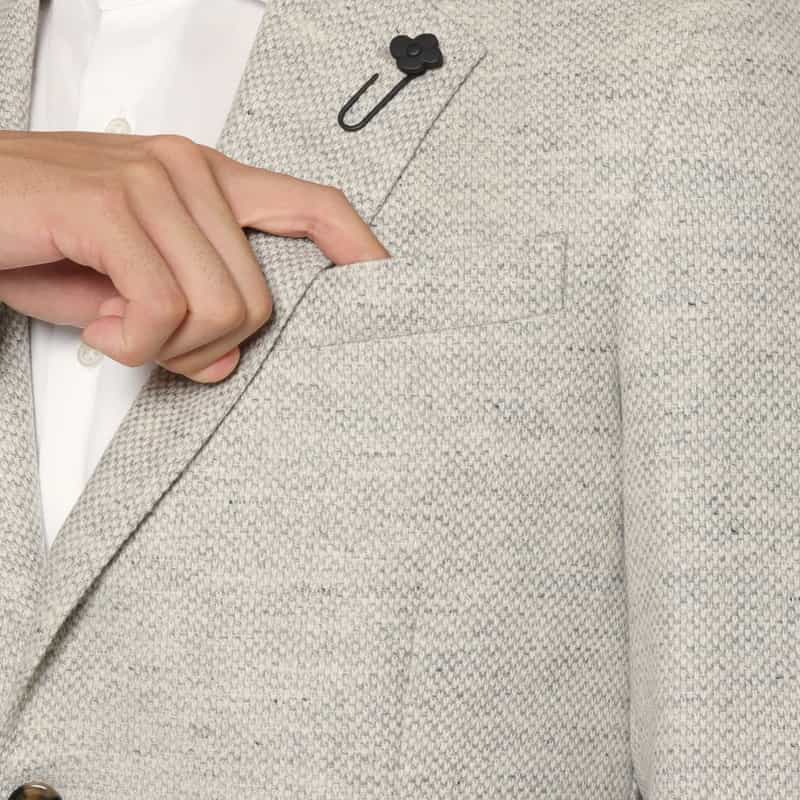 LARDINI LARDINI＜ラルディーニ＞ ウールカシミヤ素材テーラードジャケット LIGHT GRAY