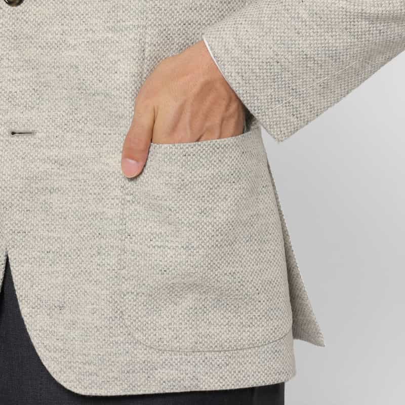 LARDINI LARDINI＜ラルディーニ＞ ウールカシミヤ素材テーラードジャケット LIGHT GRAY