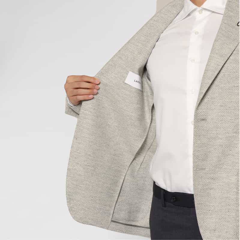 LARDINI LARDINI＜ラルディーニ＞ ウールカシミヤ素材テーラードジャケット LIGHT GRAY