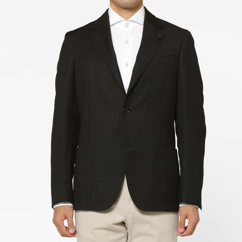 LARDINI LARDINI＜ラルディーニ＞ シャドーチェック柄テーラードジャケット BLACK
