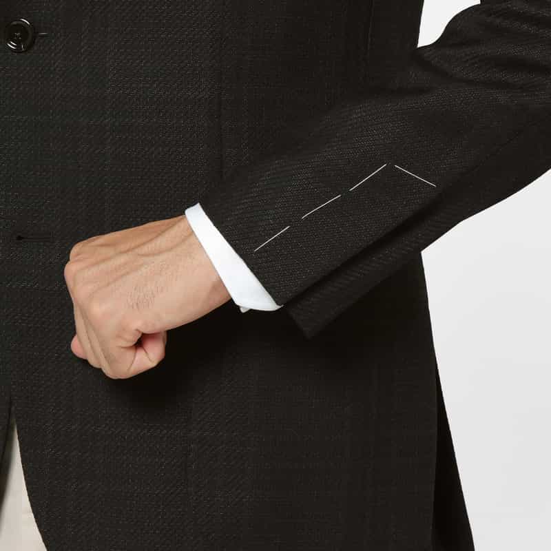 LARDINI LARDINI＜ラルディーニ＞ シャドーチェック柄テーラードジャケット BLACK