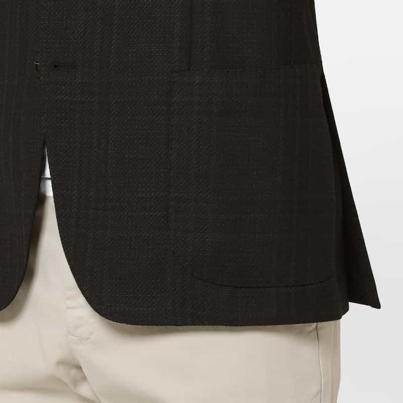 LARDINI LARDINI＜ラルディーニ＞ シャドーチェック柄テーラードジャケット BLACK
