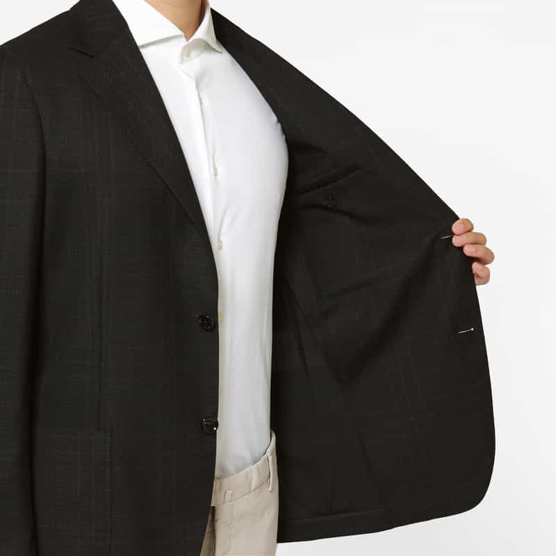 LARDINI LARDINI＜ラルディーニ＞ シャドーチェック柄テーラードジャケット BLACK