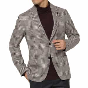 LARDINI＜ラルディーニ＞ グレンチェック柄テーラードジャケット