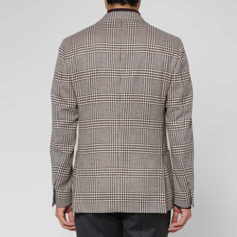 LARDINI LARDINI＜ラルディーニ＞ グレンチェック柄テーラードジャケット WINE
