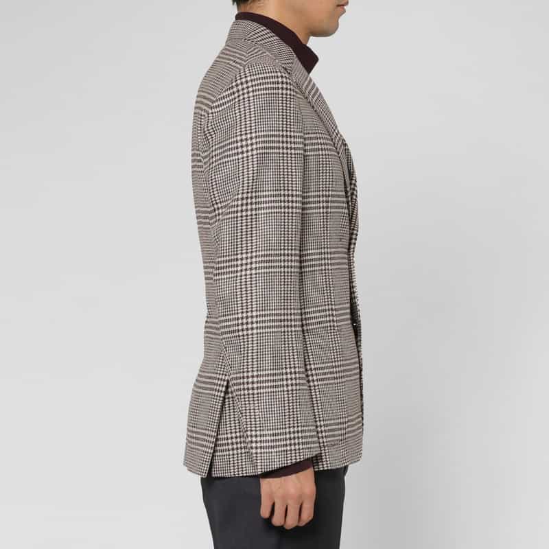LARDINI LARDINI＜ラルディーニ＞ グレンチェック柄テーラードジャケット WINE