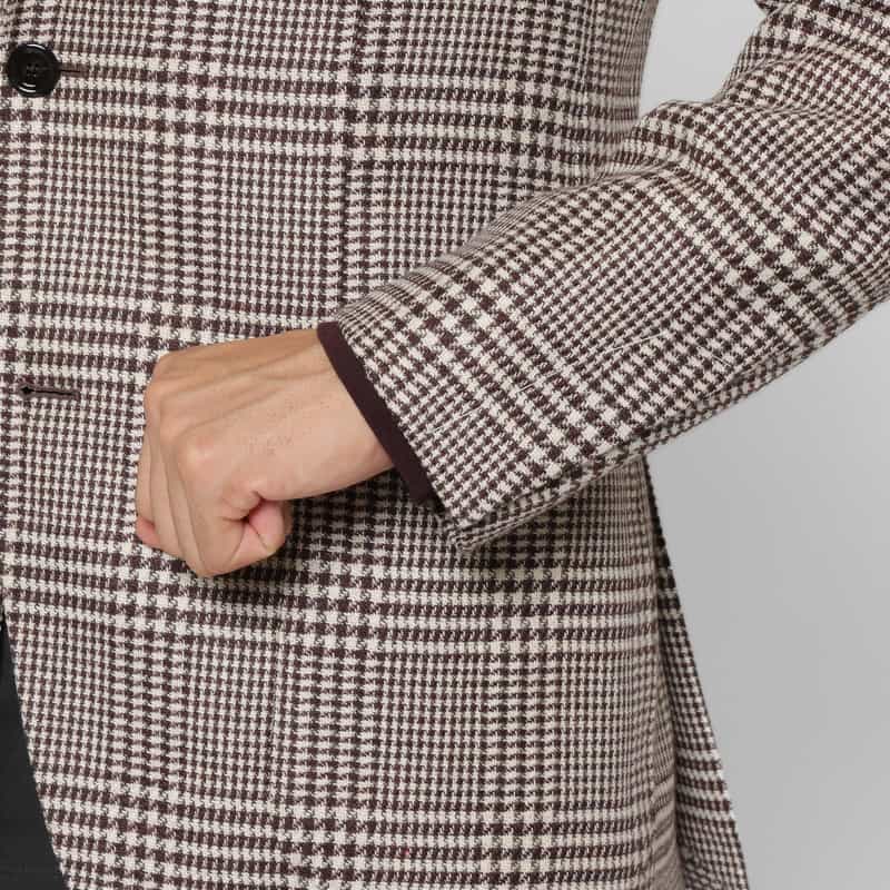LARDINI LARDINI＜ラルディーニ＞ グレンチェック柄テーラードジャケット WINE