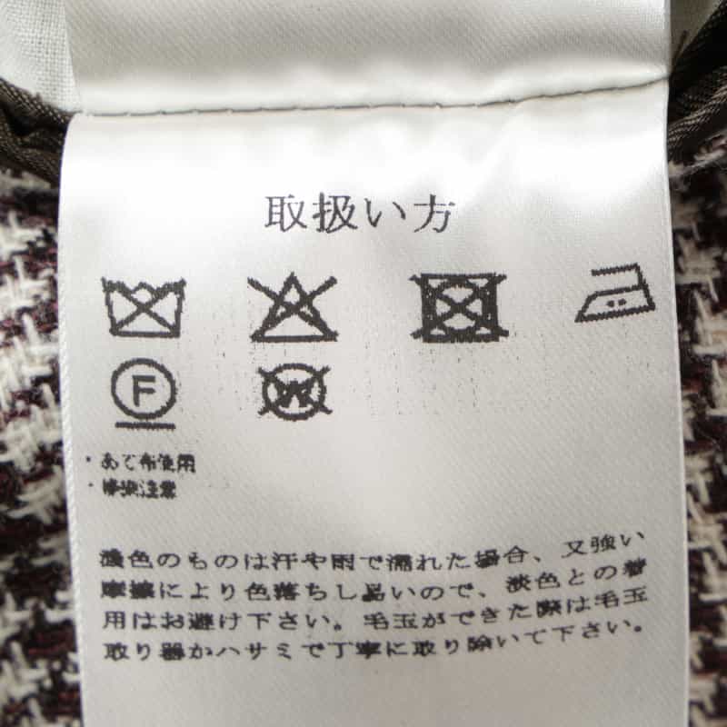 LARDINI LARDINI＜ラルディーニ＞ グレンチェック柄テーラードジャケット WINE