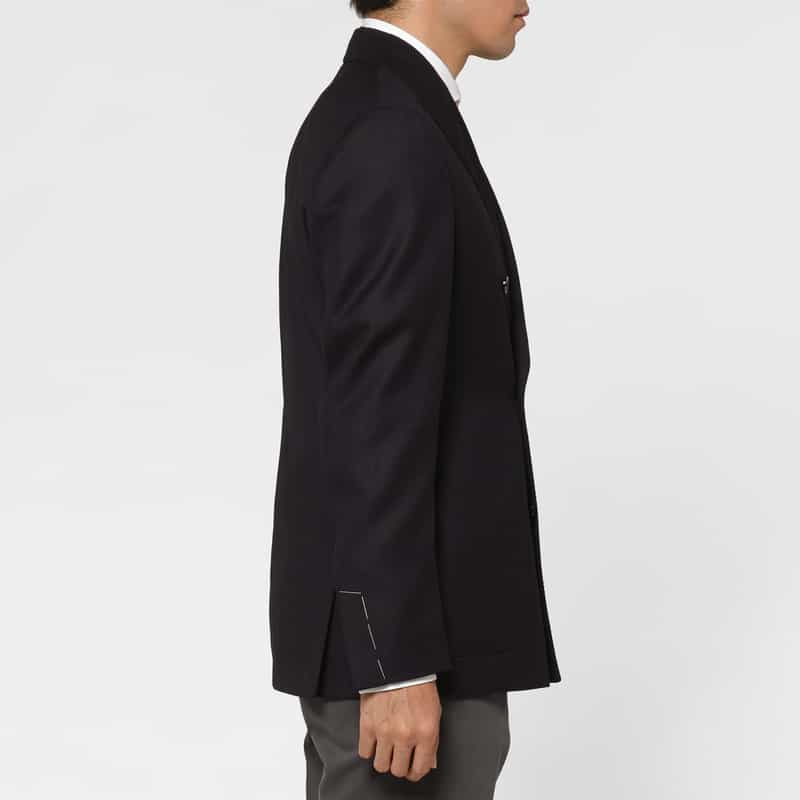 LARDINI LARDINI＜ラルディーニ＞ ヘリンボーン柄ダブルブレストジャケット NAVY
