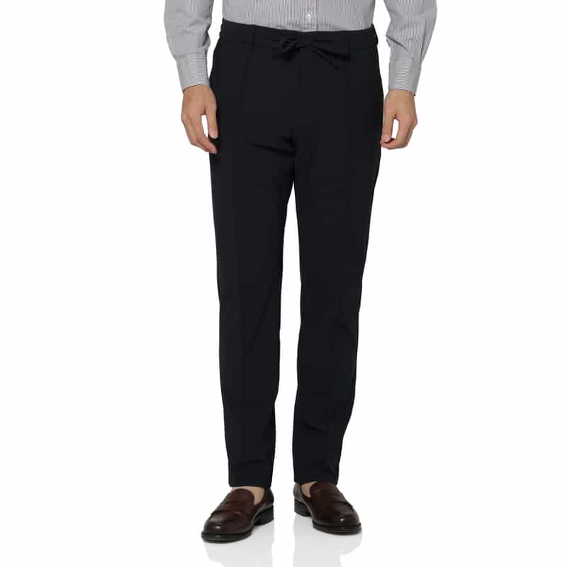LARDINI LARDINI＜ラルディーニ＞ ジャージー素材ストレッチパンツ NAVY