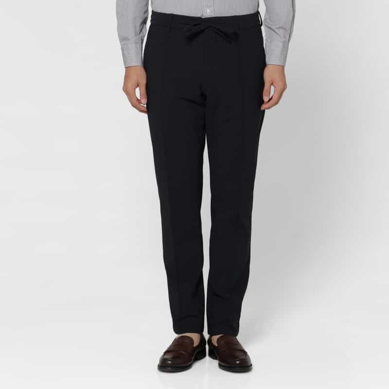 LARDINI LARDINI＜ラルディーニ＞ ジャージー素材ストレッチパンツ NAVY