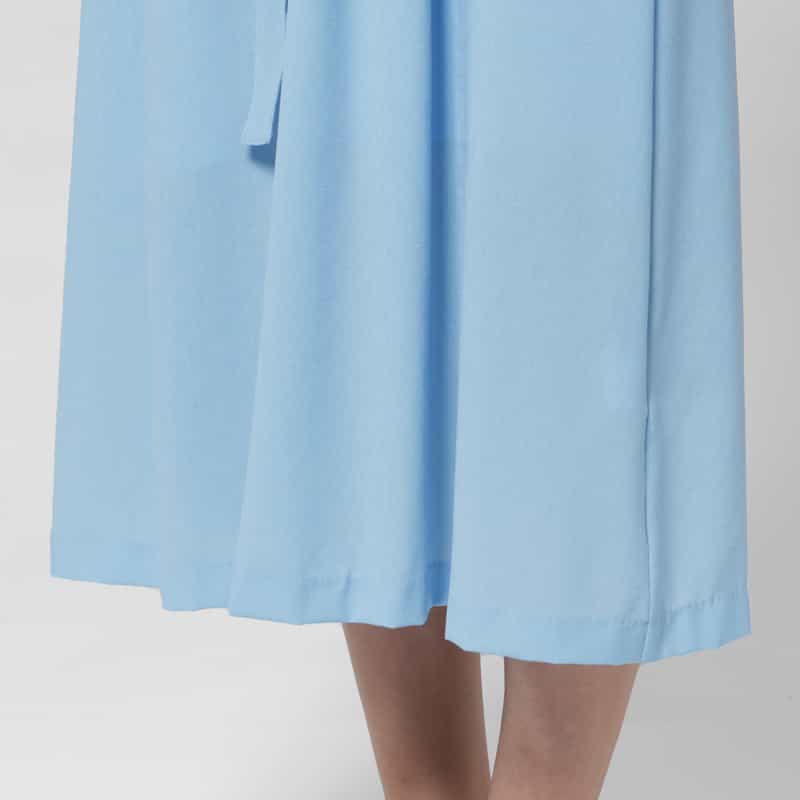 BARNEYS NEW YORK ドレープスリーブ ベルテッドドレス（インナードレス付き） BLUE