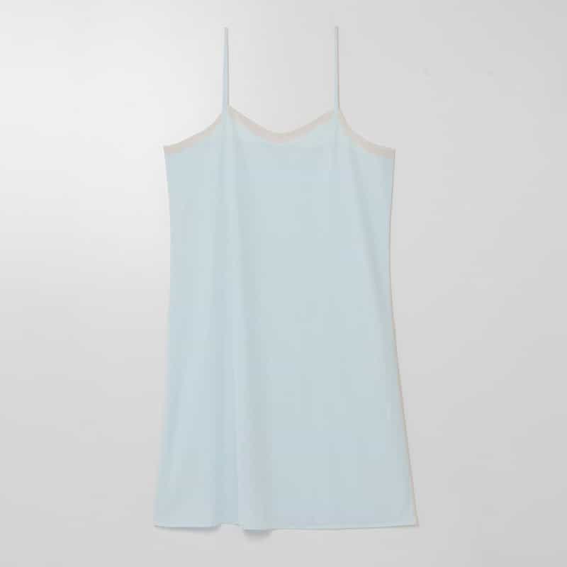 BARNEYS NEW YORK ドレープスリーブ ベルテッドドレス（インナードレス付き） BLUE