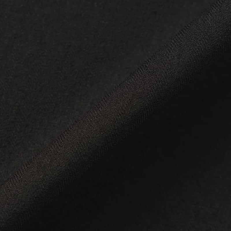 BARNEYS NEW YORK ドレープスリーブ ベルテッドドレス（インナードレス付き） BLACK