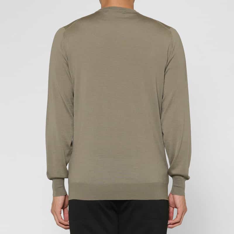 FILIPPO DE LAURENTIIS FILIPPO DE LAURENTIIS＜フィリップ デ ローレンティス＞ クルーネックニットプルオーバー BEIGE