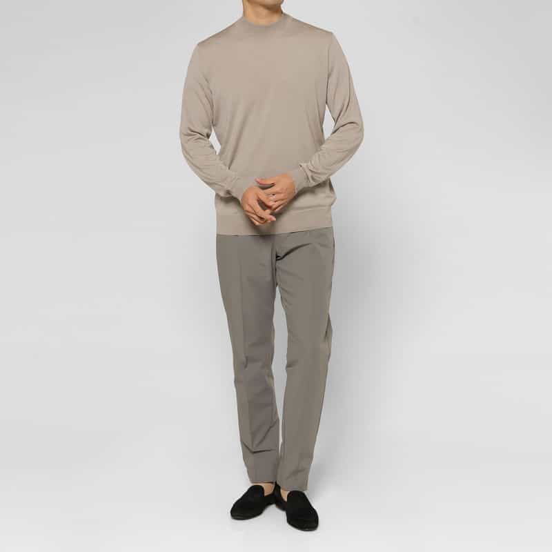 FILIPPO DE LAURENTIIS FILIPPO DE LAURENTIIS＜フィリップ デ ローレンティス＞ モックネックニットプルオーバー BEIGE
