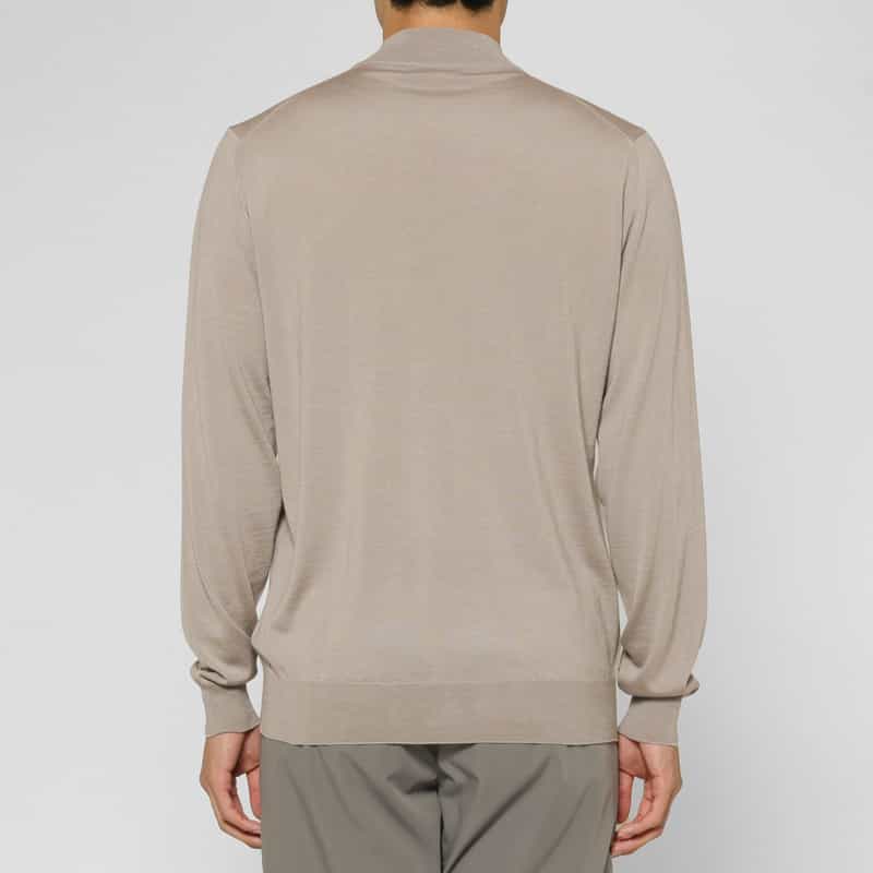 FILIPPO DE LAURENTIIS FILIPPO DE LAURENTIIS＜フィリップ デ ローレンティス＞ モックネックニットプルオーバー BEIGE