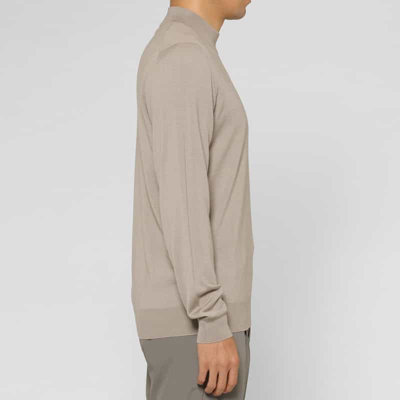 FILIPPO DE LAURENTIIS FILIPPO DE LAURENTIIS＜フィリップ デ ローレンティス＞ モックネックニットプルオーバー BEIGE
