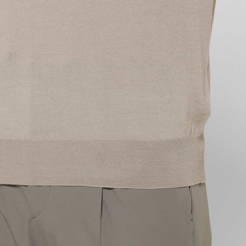 FILIPPO DE LAURENTIIS FILIPPO DE LAURENTIIS＜フィリップ デ ローレンティス＞ モックネックニットプルオーバー BEIGE