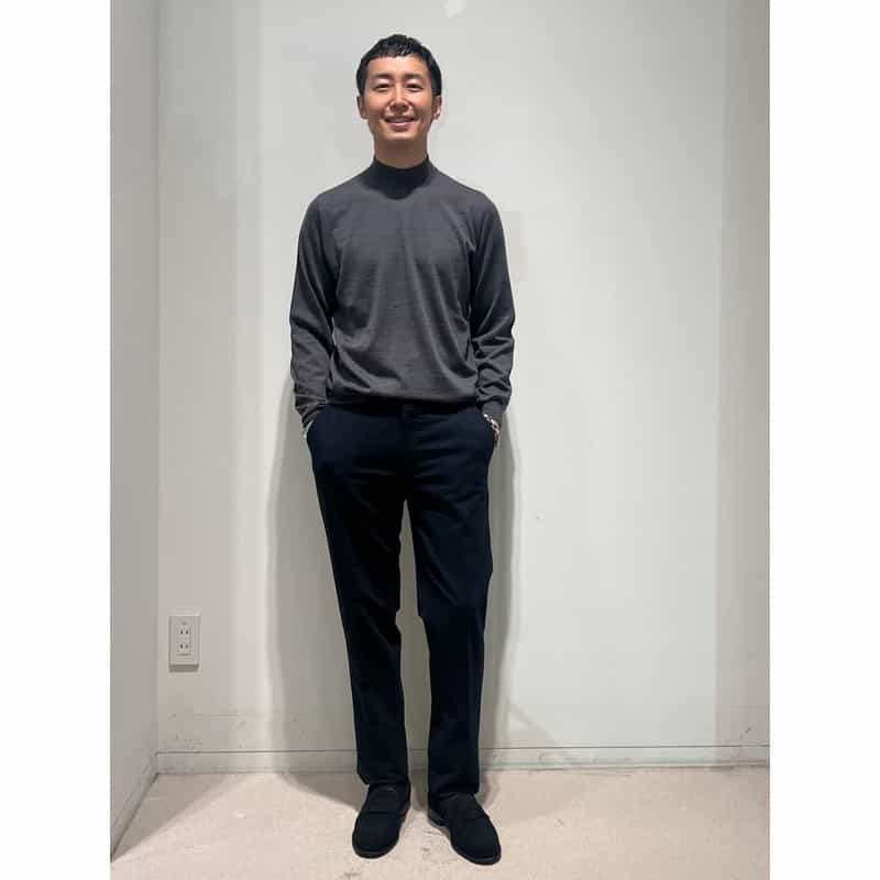 FILIPPO DE LAURENTIIS FILIPPO DE LAURENTIIS＜フィリップ デ ローレンティス＞ モックネックニットプルオーバー GRAY
