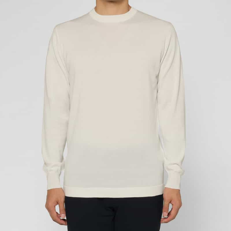 FILIPPO DE LAURENTIIS FILIPPO DE LAURENTIIS＜フィリップ デ ローレンティス＞ コットンカシミヤニットプルオーバー WHITE