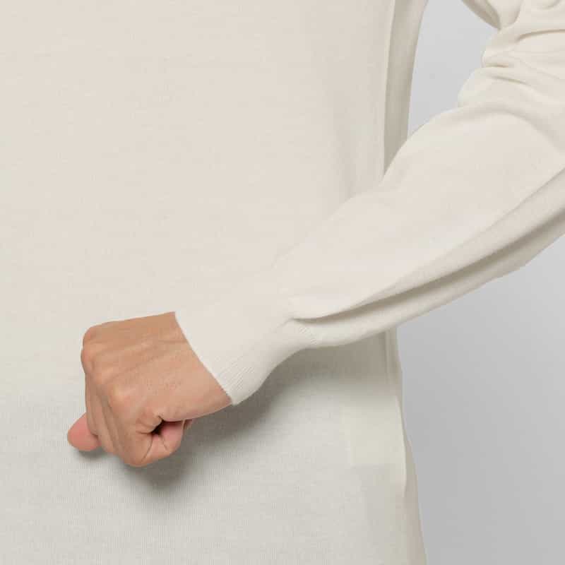 FILIPPO DE LAURENTIIS FILIPPO DE LAURENTIIS＜フィリップ デ ローレンティス＞ コットンカシミヤニットプルオーバー WHITE