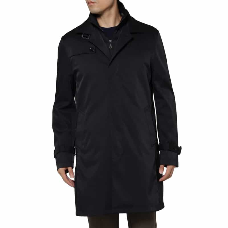 BARNEYS NEW YORK ライナー付きベンタイルコート BLACK