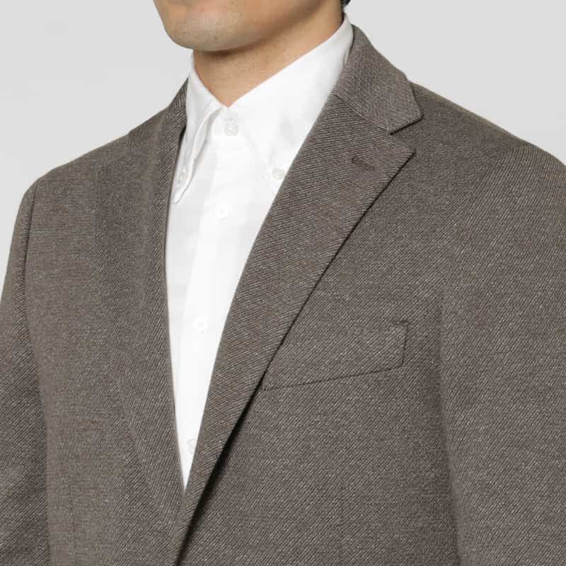 BARNEYS NEW YORK セットアップ ムーリネツイル素材シングルジャケット BROWN