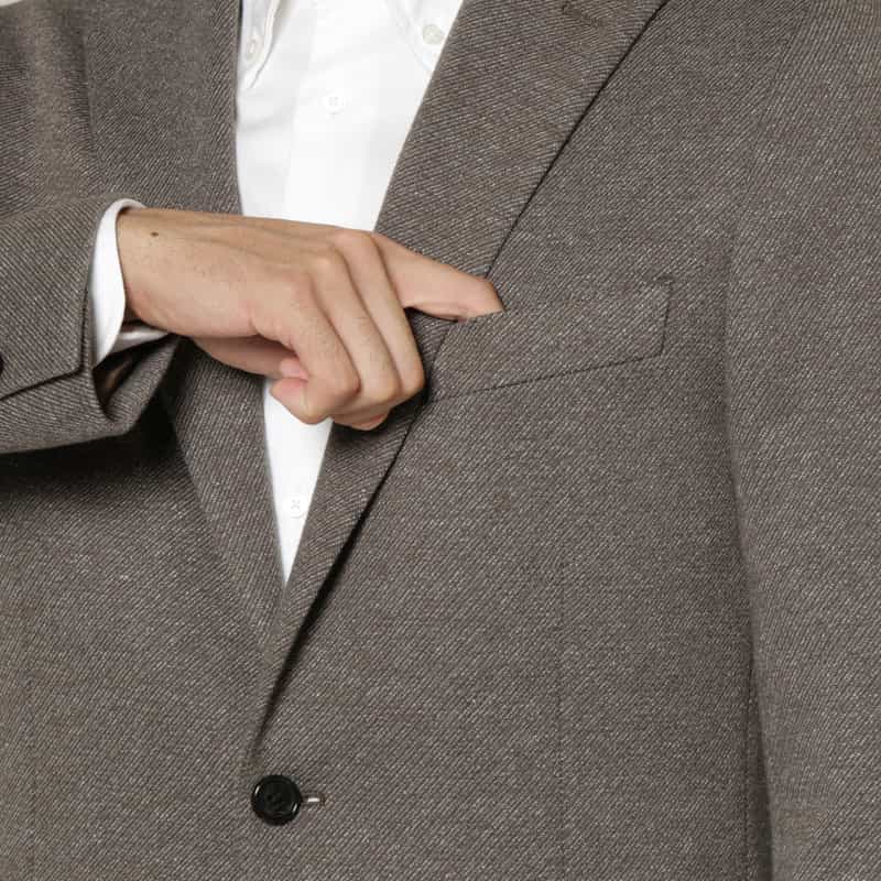 BARNEYS NEW YORK セットアップ ムーリネツイル素材シングルジャケット BROWN