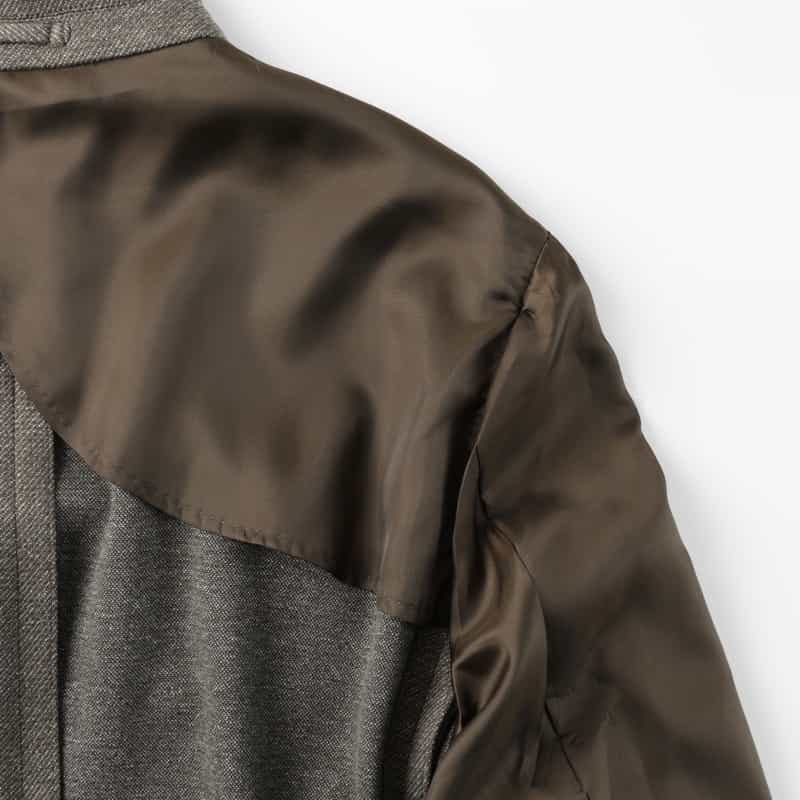 BARNEYS NEW YORK セットアップ ムーリネツイル素材シングルジャケット BROWN
