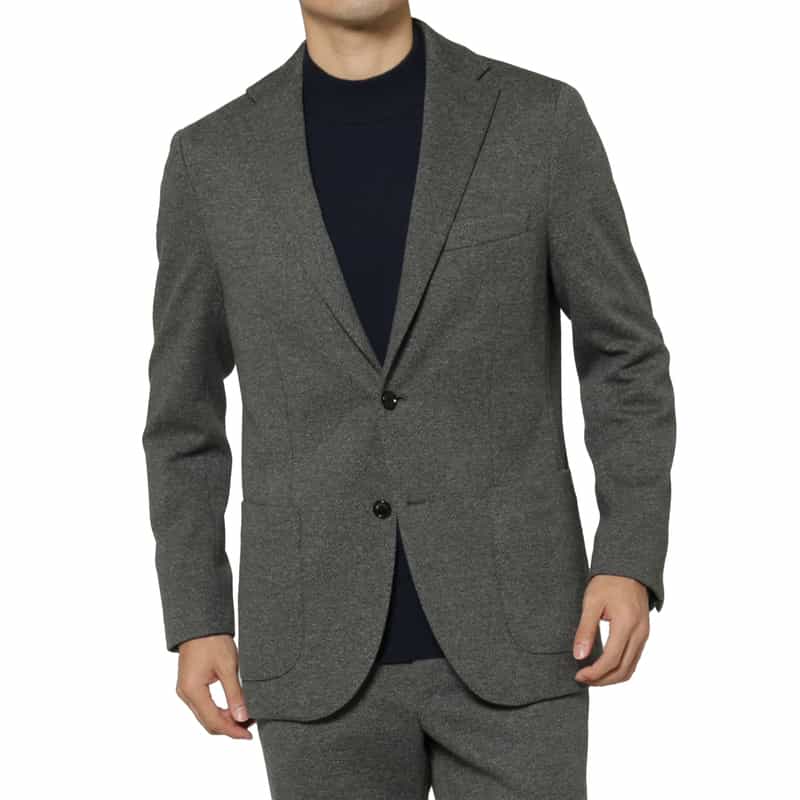 BARNEYS NEW YORK セットアップ ムーリネツイル素材シングルジャケット GRAY