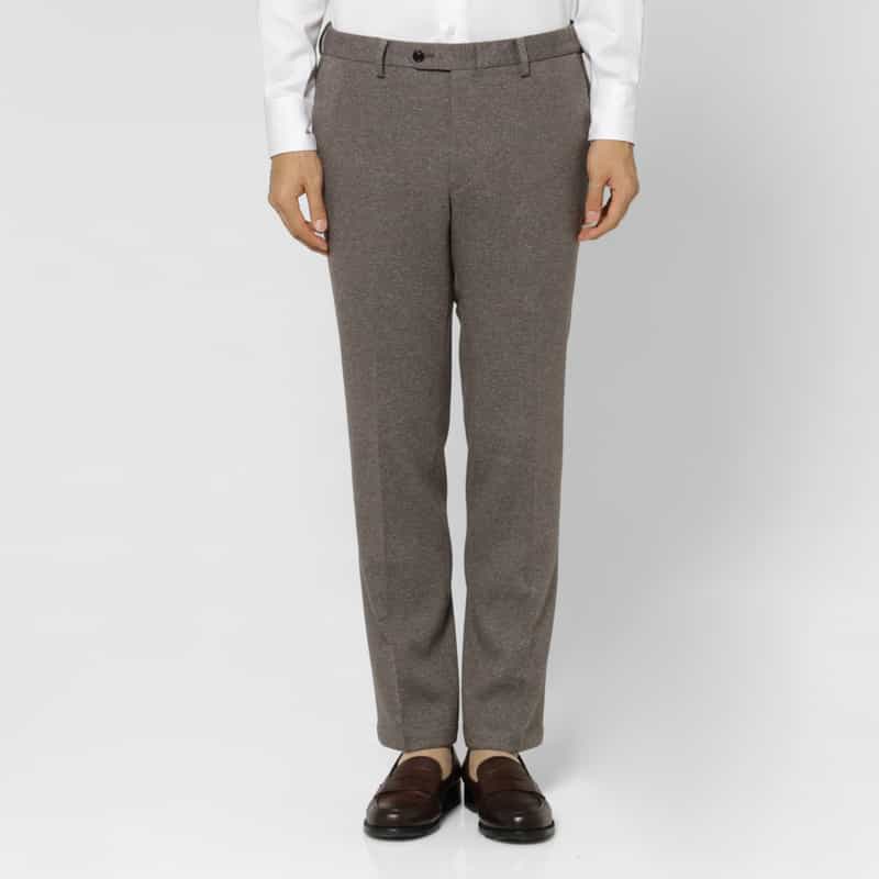 BARNEYS NEW YORK セットアップ ムーリネツイル素材ストレッチパンツ BROWN