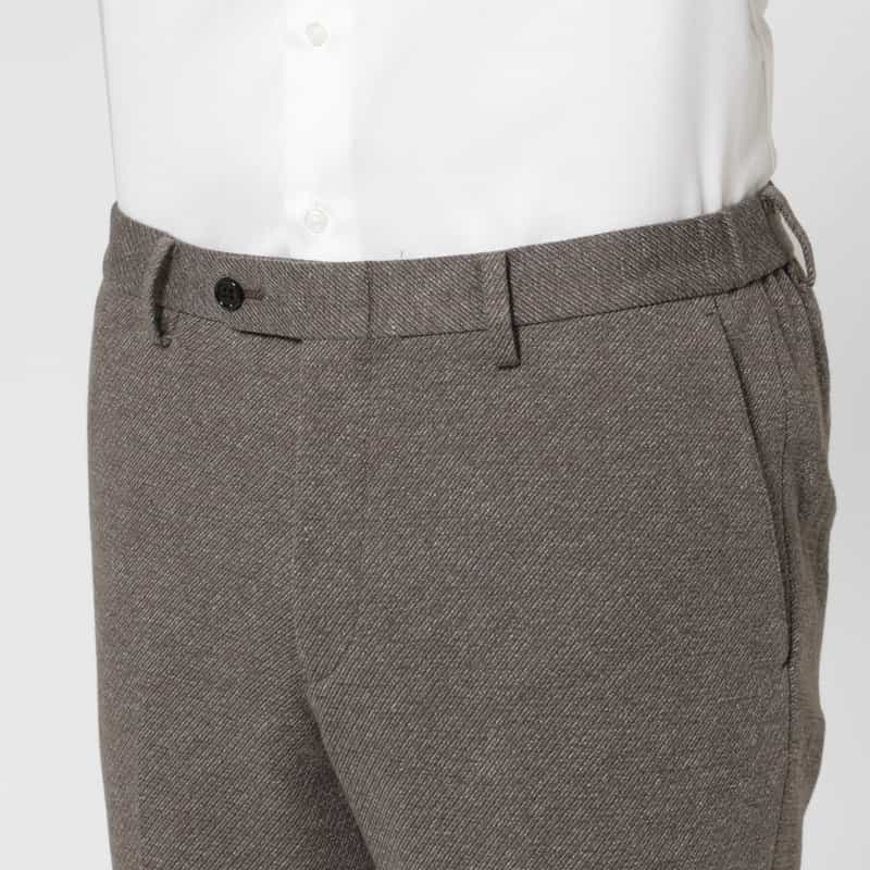 BARNEYS NEW YORK セットアップ ムーリネツイル素材ストレッチパンツ BROWN