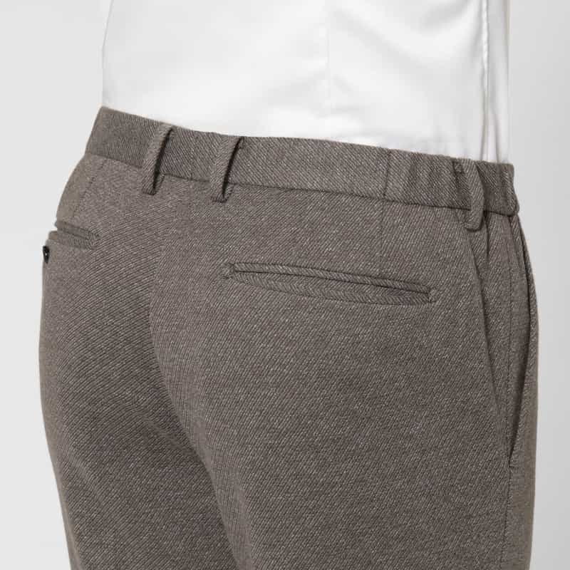 BARNEYS NEW YORK セットアップ ムーリネツイル素材ストレッチパンツ BROWN