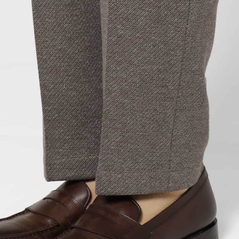 BARNEYS NEW YORK セットアップ ムーリネツイル素材ストレッチパンツ BROWN