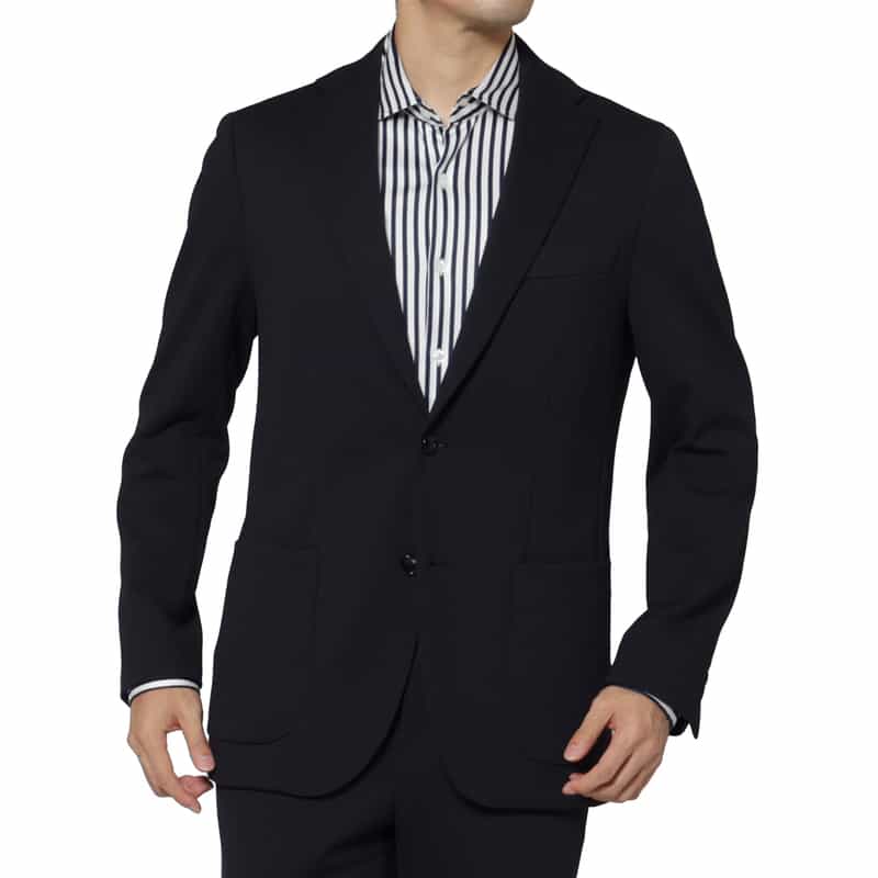 BARNEYS NEW YORK セットアップ ハニカムジャガード素材シングルジャケット NAVY